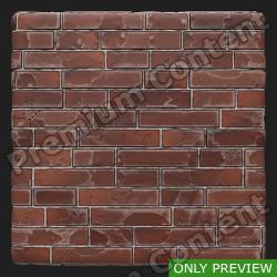 PBR Substance Material of Wall Brick Old #2